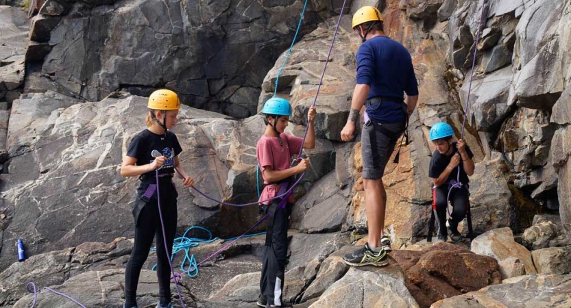 rock climbing expedition with outdoor leadership school